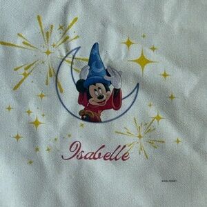 Personalized 'ISABELLE' Mickey Canvas Tote / Cream Color /BRAND NEW